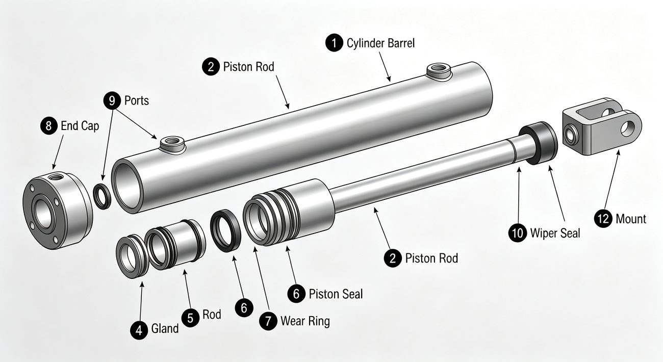 R220LC-9S Hydraulic Cylinder Seal Kit